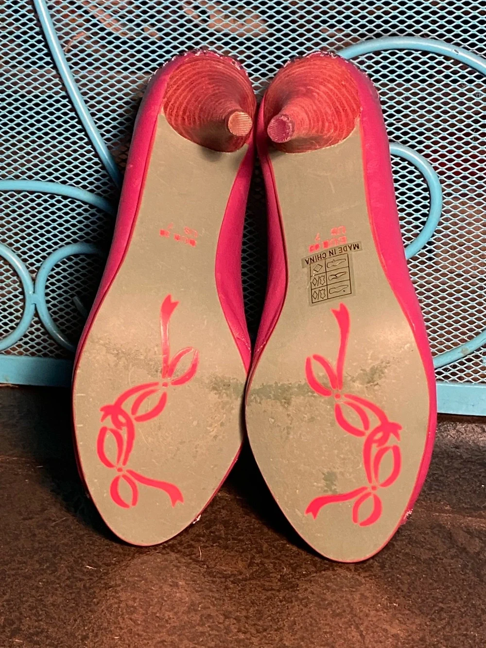 Irregular Choice Poetic License ankle bootie shoes,pink/purple leather,EUC, US 7
